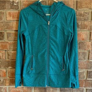 Teal Zip-Up Women's Hoodie